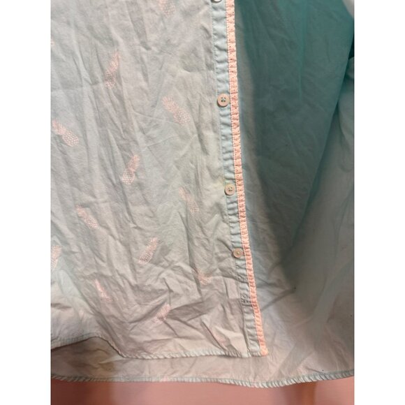 Denim & Flower Ricky Singh Mens XL Pineapple Print Slim Fit Button-Down Shirt - Picture 7 of 8